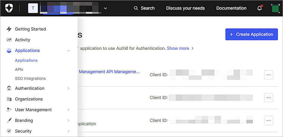 Screenshot of Auth0, picture2